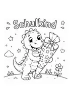 Vorschau - Mal- und Bastelvorlagen - Schulkind_Ausmalbilder Malvoragen Einschulung Zebra - Seite 3