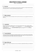 Vorschau - Arbeitsblätter - Deutsch Challenge perfekt für Förder oder Vertretung - Seite 1
