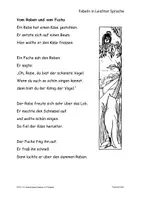 Vorschau - Fördermaterial/Inklusion - Fabel Rabe und Fuchs in Leichter Sprache - Seite 1