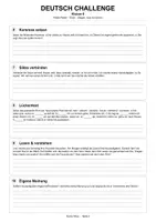 Vorschau - Arbeitsblätter - Deutsch Challenge Klasse 8 Vertretung - Seite 1