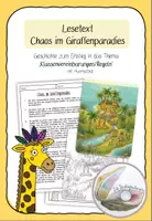 Vorschau - Arbeitsblätter - Chaos im Giraffenparadies - Einführung in das Thema Regeln - Deckblatt