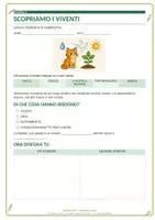 anteprima - Esperimenti - Viventi e non viventi, scuola primaria - Pagina 1