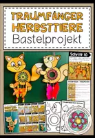 Vorschau - Mal- und Bastelvorlagen - TRAUMFÄNGER (Herbsttiere) - Bastelprojekt - Deckblatt