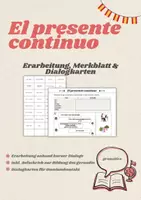 Vorschau - Arbeitsblätter - Presente continuo | estar + gerundio | Spanisch - Deckblatt