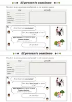Vorschau - Arbeitsblätter - Presente continuo | estar + gerundio | Spanisch - Seite 1
