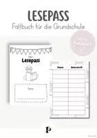 Vorschau - Anderer Materialtyp - Lesepass - Mini-Faltbuch für die Grundschule - Deckblatt