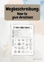 Vorschau - Arbeitsblätter - AB How to give directions | Merkblatt - Deckblatt