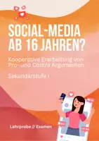 Vorschau - Stundenentwürfe - Examen // Social Media ab 16 Jahren? Erarbeitung von Argumenten - Deckblatt