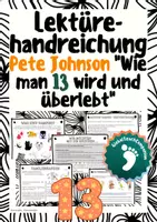 Vorschau - Unterrichtsreihen - Pete Johnson - Wie man 13 wird und überlebt - Lektürehandreichung - Deckblatt