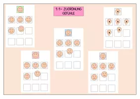 Vorschau - Arbeitsblätter - Klettmappe Gefühle / 1:1-Zuordnung Bilder Gefühle - Deckblatt