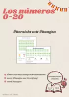 Vorschau - Arbeitsblätter - Los números 0-20 | Die Zahlen | Spanisch - Deckblatt