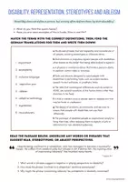 Vorschau - Arbeitsblätter - Disability, representation, stereotypes and ableism (Unit 10 - way2go! 6) - Seite 1