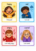 Vorschau - Fördermaterial/Inklusion - Feelings Flash Cards Englisch - Seite 1