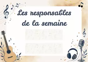 Aperçu - Apprentissages en autonomie - Les responsables de la semaine - Page 1