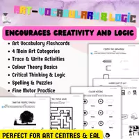 Vista previa - Hojas de trabajo - Little Artists: Art Vocabulary & Activities Pack | Ages 5-8 - Portada