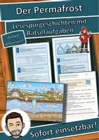 Vorschau - Arbeitsblätter - Der Permafrost – Lesespurgeschichte mit Rätselaufgaben (Klasse 9) - Deckblatt