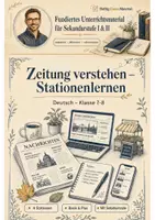 Vorschau - Arbeitsblätter - Zeitung verstehen – Stationenlernen Deutsch Klasse 7–8 - Deckblatt