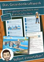 Vorschau - Arbeitsblätter - Das Gezeitenkraftwerk – Lesespurgeschichte mit Rätselaufgaben (Klasse 9) - Deckblatt