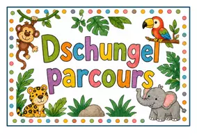 Vorschau - Stationenlernen - Dschungelparcours für den Sportunterricht – Bewegungsparcours für Kita & Klasse 1–2 - Seite 2