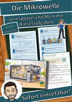 Vorschau - Arbeitsblätter - Die Mikrowelle – Lesespurgeschichte mit Rätselaufgaben (Klasse 9) - Deckblatt
