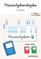 Vorschau - Lehrpläne/Lehrermaterial - Hausaufgabenabgabe - Checkliste für Hausaufgabenparkplatz - Deckblatt
