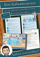 Vorschau - Arbeitsblätter - Das Galvanisieren – Lesespurgeschichte mit Rätselaufgaben (Klasse 9) - Deckblatt