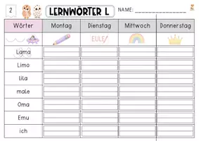 Vorschau - Arbeitsblätter - Lernwörter Karibu 1 – Lernwörtertraining 1. Klasse - Seite 3