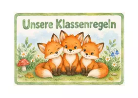 Vorschau - Poster - Fuchsklasse - Klassenregeln - Aushänge für Klassenregeln - Seite 1
