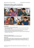 Vorschau - Arbeitsblätter - Sind Smartphones für Jugendliche unverzichtbar geworden? - Deckblatt