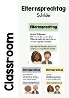 Vorschau - Poster - ELTERNSPRECHTAG - Schilder - Deckblatt