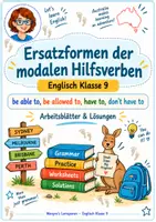 Vorschau - Arbeitsblätter - Wanyvo´s Lernspuren Orange Line 5 Unit 1 Ersatzformen der Modalverben - Deckblatt