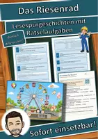 Vorschau - Arbeitsblätter - Das Riesenrad – Lesespurgeschichte mit Rätselaufgaben (Klasse 9) - Deckblatt