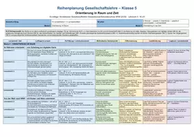 Vorschau - Unterrichtsreihen - Raum und Zeit verstehen - Unterrichtsreihe GL Klasse 5/6 - Seite 1