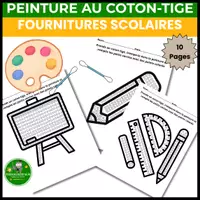 Aperçu - Jeux - Activité de peinture au coton-tige – Rentrée scolaire - Page de couverture