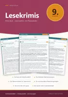 Vorschau - Arbeitsblätter - Lesekrimi Deutsch Klasse 9 mit Lösungen - Deckblatt