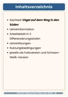 Vorschau - Arbeitsblätter - Sachtext Zugvögel Herbst 3fach differenziert Deutsch Sachunterricht Klasse 3-5 - Seite 2
