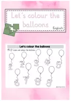 Vorschau - Arbeitsblätter - Colours & Numbers – Let's Colour the Balloons - Deckblatt