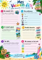 Vorschau - Arbeitsblätter - Mes vacances d'été - Deckblatt