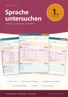 Vorschau - Arbeitsblätter - Deutsch 1 Grundschule - Sprache untersuchen - Deckblatt