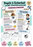 Vorschau - Arbeitsblätter - Regeln und Sicherheit in Schulküche und Werkstatt - Deckblatt