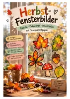 Vorschau - Arbeitsblätter - Herbst-Fensterbilder I Basteln mit Transparentpapier - 6 Vorlagen - Deckblatt