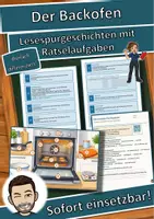 Vorschau - Arbeitsblätter - Der Backofen – Lesespurgeschichte mit Rätselaufgaben (Klasse 8) - Deckblatt