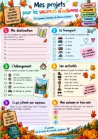 Vorschau - Arbeitsblätter - Mes projets pour les vacanes d'automne - Deckblatt
