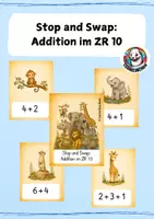 Vorschau - Spiele - Addition im ZR 10 - Stop and Swap Spiel - Deckblatt