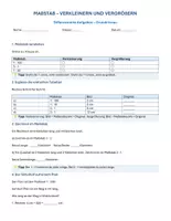 Vorschau - Arbeitsblätter - Maßstab- Vergrößern und Verkleinern Differenzierung - Seite 1