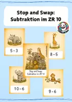 Vorschau - Spiele - Subtraktion im ZR 10 - Stop and Swap Spiel - Deckblatt