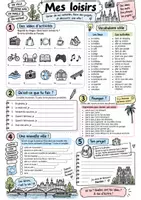 Vorschau - Arbeitsblätter - Mes loisirs - Doodle Worksheet - Seite 1