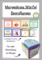 Vorschau - Bildkarten - Morgenkreis - abwechlungsreiche Begrüßungen - Würfel mit Einstecktaschen - Deckblatt