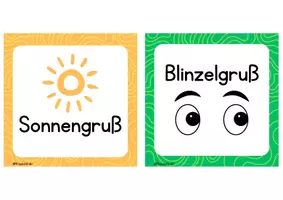 Vorschau - Bildkarten - Morgenkreis - abwechlungsreiche Begrüßungen - Würfel mit Einstecktaschen - Seite 2