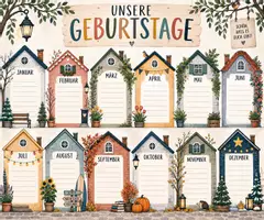 Vorschau - Arbeitsblätter - Geburtstagskalender Unsere Geburtstage Klasse - Seite 1